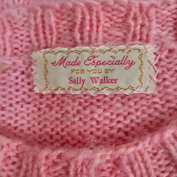 American VTG Womens Sz M Hand Knit Beaded Sweater Pullover Maple Leafs Holiday - Picture 8 of 12